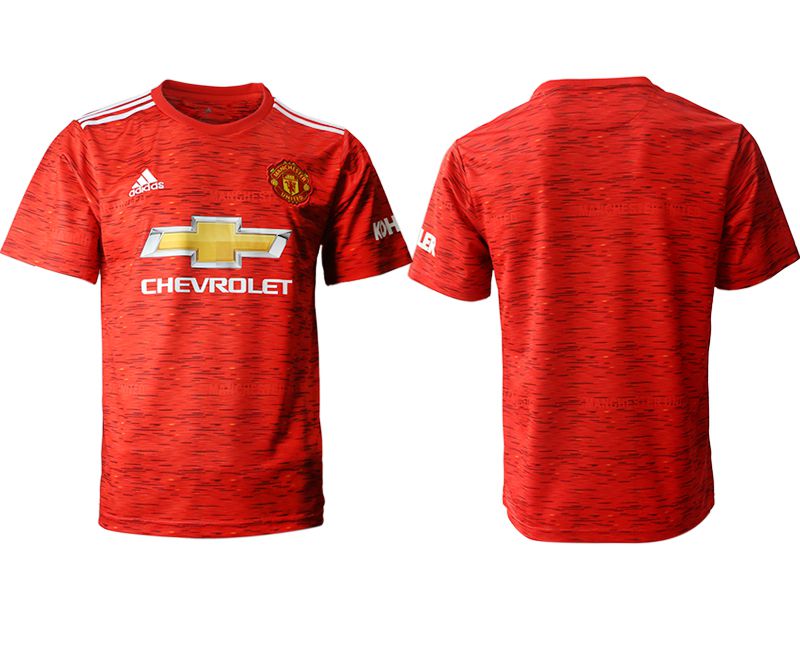Men 2020-2021 club Manchester United home aaa version red Soccer Jerseys